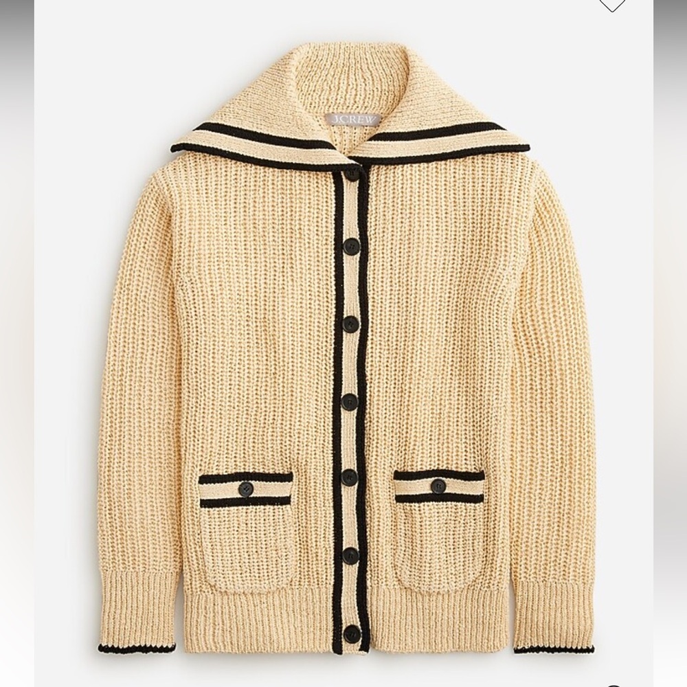 J. Crew Textured Sailor Cardigan
